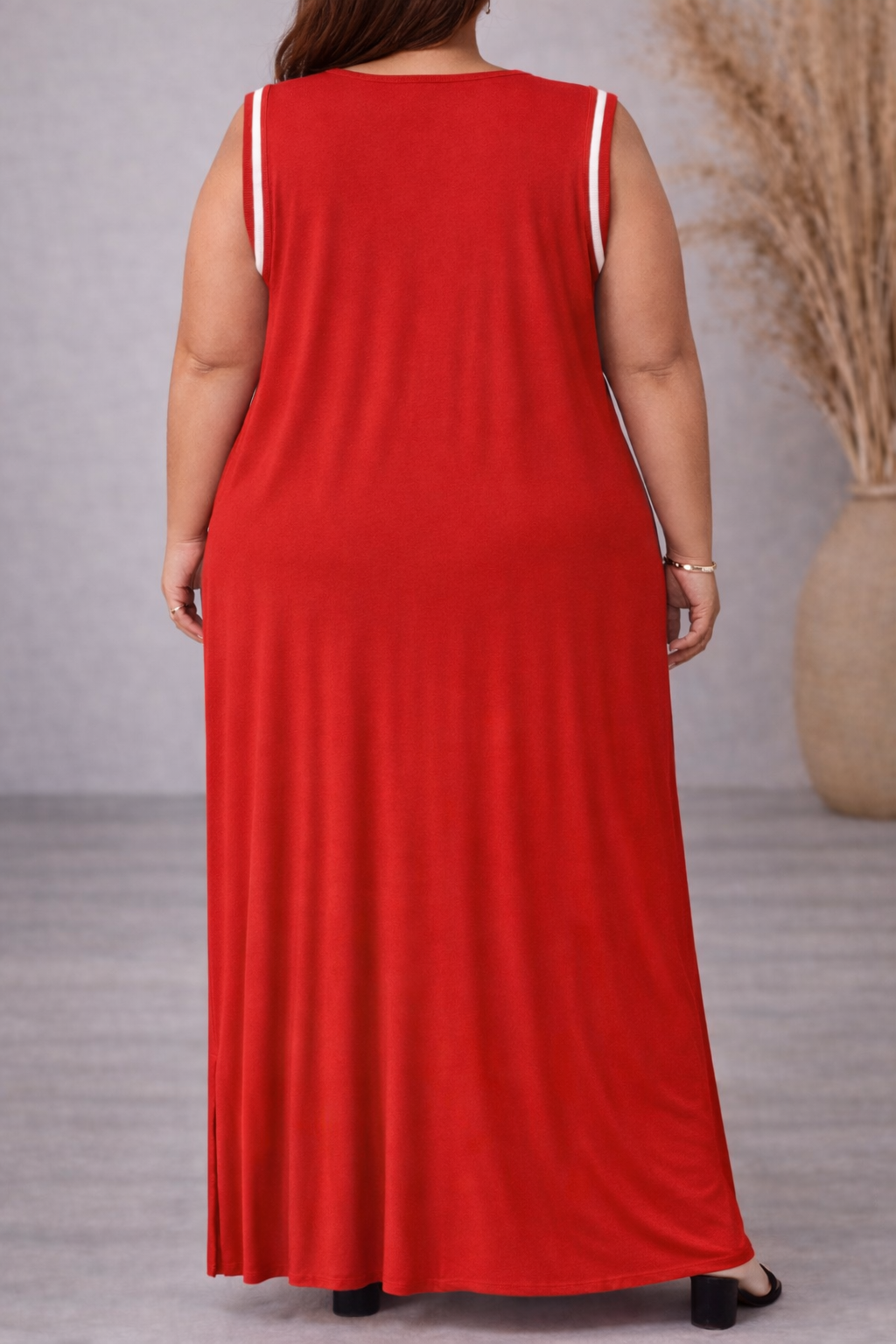 vestido feminino longo plus size regata vestido feminino longo plus size regata