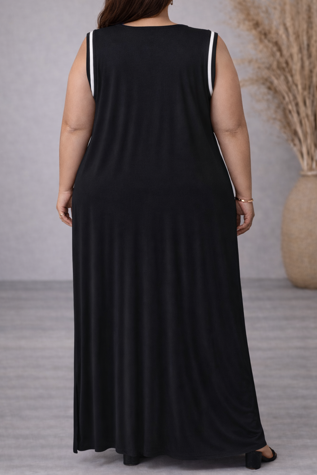vestido feminino longo plus size regata vestido feminino longo plus size regata