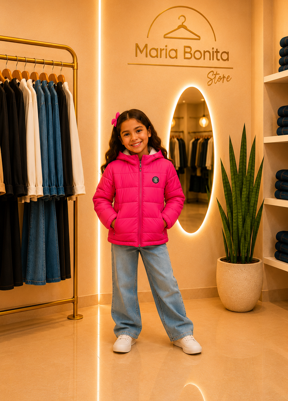Jaqueta infantil rosa