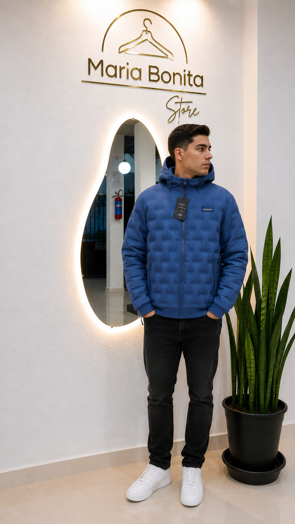 jaqueta masculina puffer com capuz jaqueta masculina puffer com capuz
