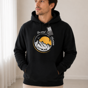 Home moletom masculino canguru com capuz estampa beyond the horizon