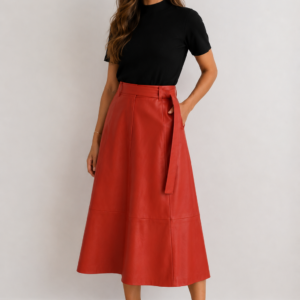 saia longa feminina laranja